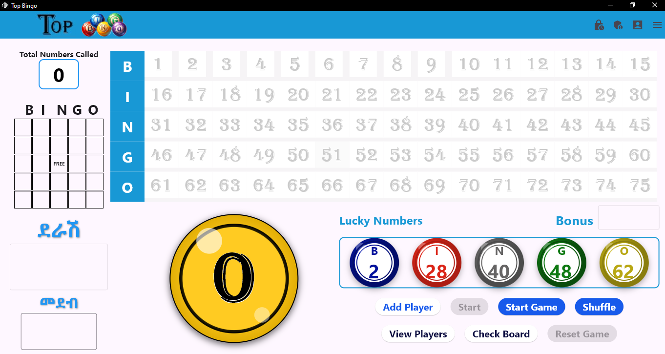 Offline Bingo Caller